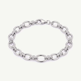 Bracciale con Maglie Ovali Intrecciate