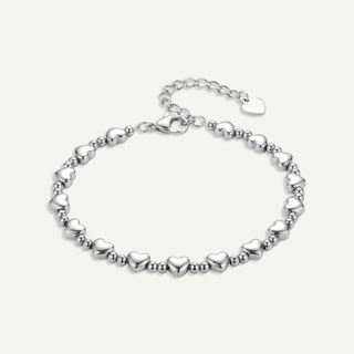Bracciale Meridien in acciaio con cuori