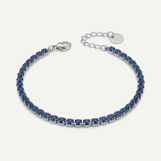 Bracciale tennis Meridien con cristalli blu