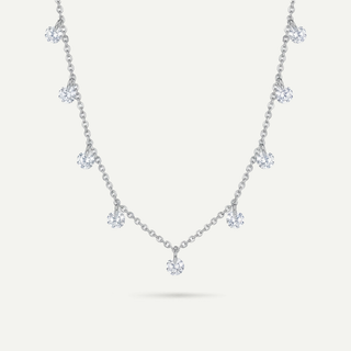 Collana Meridien in acciaio con pendenti brillanti