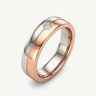 Fede Fabiani Bicolore in Oro 18kt con Diamante