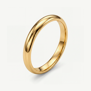 Anello Fede Bombata - Placcatura Oro 18Kt