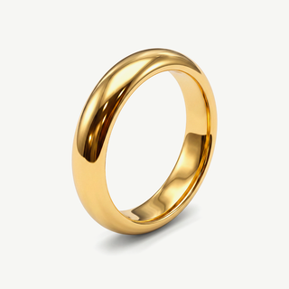 Anello Fede Bombata - Placcatura Oro 18Kt