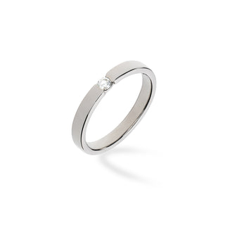 Fede Fabiani ring in 18kt white gold with 0.10Ct diamonds