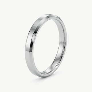 Fede Piatta Fabiani Oro Bianco 9Kt
