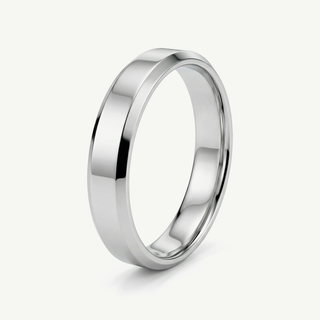 Fede Piatta Fabiani Oro Bianco 9Kt