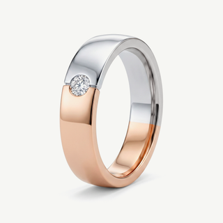 Fede Fabiani Bicolore in Oro 18Kt con Diamante