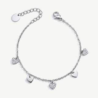 Bracciale con Cuori Pendenti