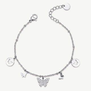 Bracciale con Farfalle Pendenti