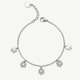 Bracciale con Quadrifogli Pendenti