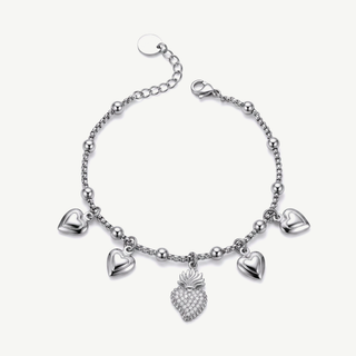 Bracciale con Cuori Pendenti