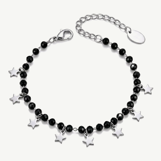 Bracciale con Sfere e Stelle Pendenti