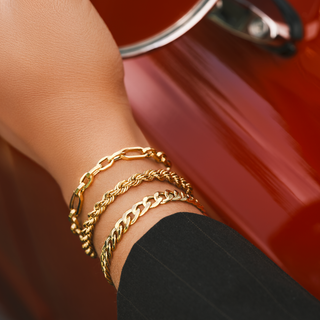 Bracciale Fabiani a maglia barbazzale in oro giallo 18Kt