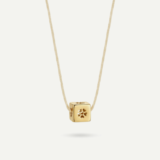 Collana Fabiani in oro 9kt con cubo portafortuna