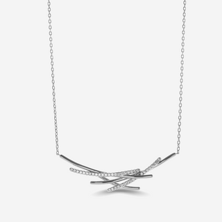 Collana con Elementi Lineari Intrecciati - Luxury Edition