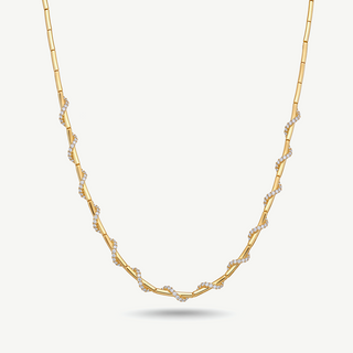 Collana a Maglia Lineare con Motivi a Spirale - Luxury Edition