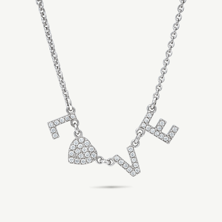 Collana Love zirconi bianchi argento 925 Fabiani