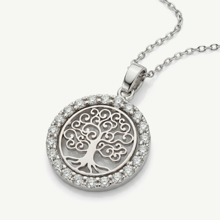 Collana Fabiani Albero della Vita in Oro Bianco 9kt