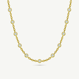 Collana Fabiani Argento 925 Dorato con Zirconi