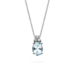 Collana Fabiani con acquamarina 1,00Ct e diamanti 0,06Ct