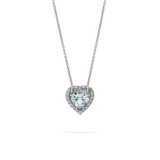 Fabiani necklace with 0.95Ct aquamarine and 0.12Ct diamonds