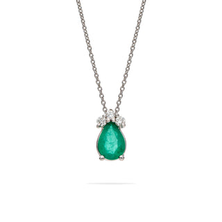 Collana Fabiani in Oro con Diamanti 0,06ct e Smeraldo 0,50ct