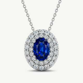 Collana Fabiani con zaffiro e diamanti