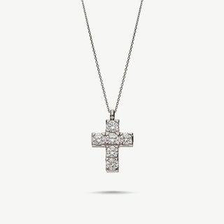 Collana Fabiani con Croce in Oro 18Kt e Diamanti 1,25Ct
