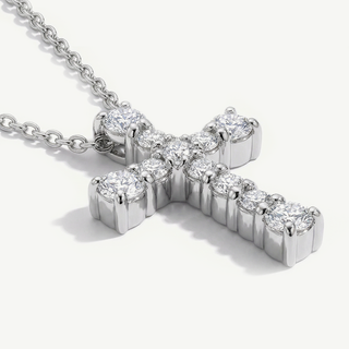 Collana Fabiani Croce con Diamanti