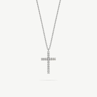Collana Fabiani con Croce in Oro 18 Kt con Diamanti 0,48 Ct