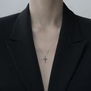 Collana Fabiani in oro bianco con diamanti neri taglio brillante - Fabiani Gioiellerie