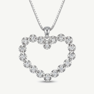 Collana Gemmarara con Ciondolo Cuore - 0,05Ct