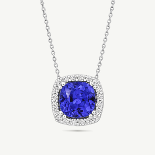 Collana Fabiani Tanzanite Cuscino e Diamanti