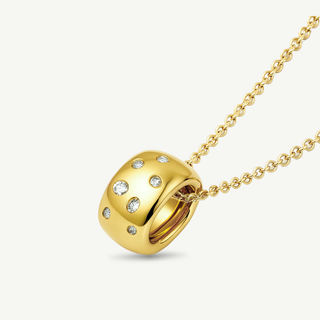 Collana Bubble in Oro Giallo e Diamanti 0.16ct