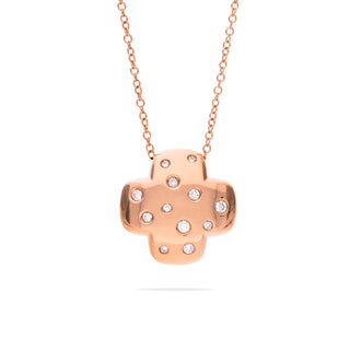 Collana Fabiani in oro rosa 18Kt con croce e diamanti - Fabiani Gioiellerie