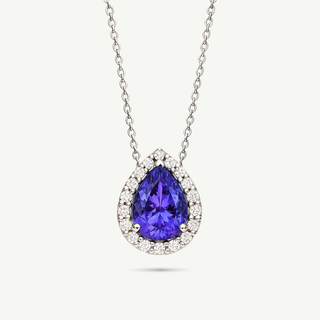 Collana Fabiani Tanzanite Goccia e Diamanti