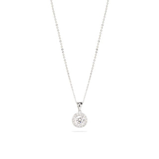 Collana Fabiani margherita in oro bianco 9Kt con zirconi - Fabiani Gioiellerie