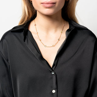 Collana Fabiani in oro giallo con zirconi quadrati - Fabiani Gioiellerie