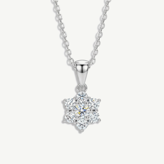 Girocollo Fabiani con pendente a fiore in oro bianco 14kt
