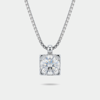 Collana Fabiani punto luce in oro bianco con diamante taglio brillante