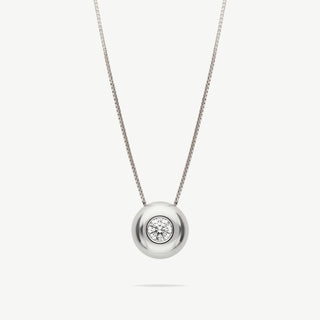 Collana Gemmarara Punto Luce in Oro 9 Kt con Diamante 0,03 Ct