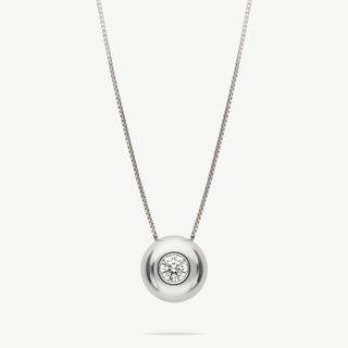 Collana Gemmarara Punto Luce in Oro 9 Kt con Diamante 0,05 Ct