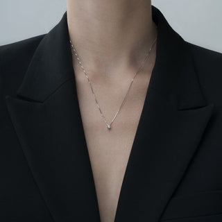 Collana Fabiani punto luce in oro bianco 18Kt con diamante - Fabiani Gioiellerie