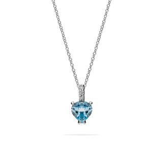 Collana Fabiani con acquamarina 0,70 Ct e diamanti 0,02 Ct