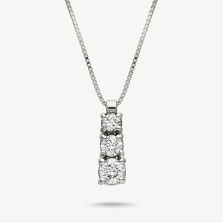Collana Trilogy in Oro e Diamanti - 0,15Ct