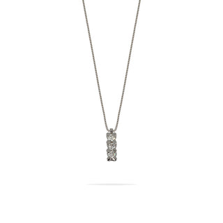 Collana Fabiani trilogy in oro bianco 18Kt con diamanti taglio brillante - Fabiani Gioiellerie