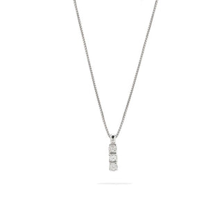 Collana Fabiani trilogy in oro bianco 18Kt con diamanti taglio brillante - Fabiani Gioiellerie