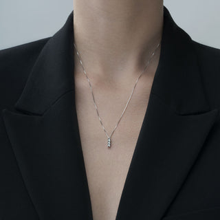 Collana Fabiani trilogy in oro bianco 18Kt con diamanti taglio brillante - Fabiani Gioiellerie