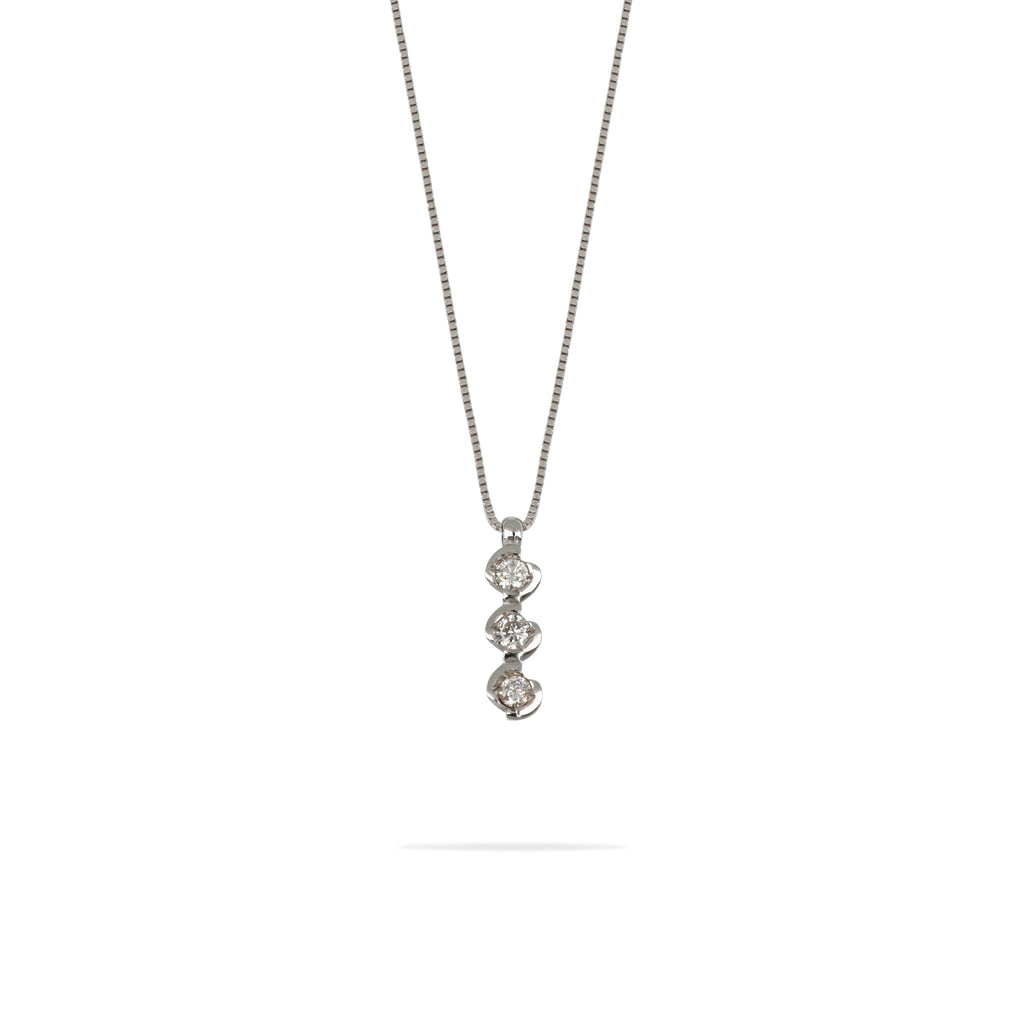 Collana Fabiani Trilogy in oro bianco con diamanti - Fabiani Gioiellerie
