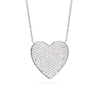 Collana Fabiani con pendente cuore in Argento 925 e zirconi